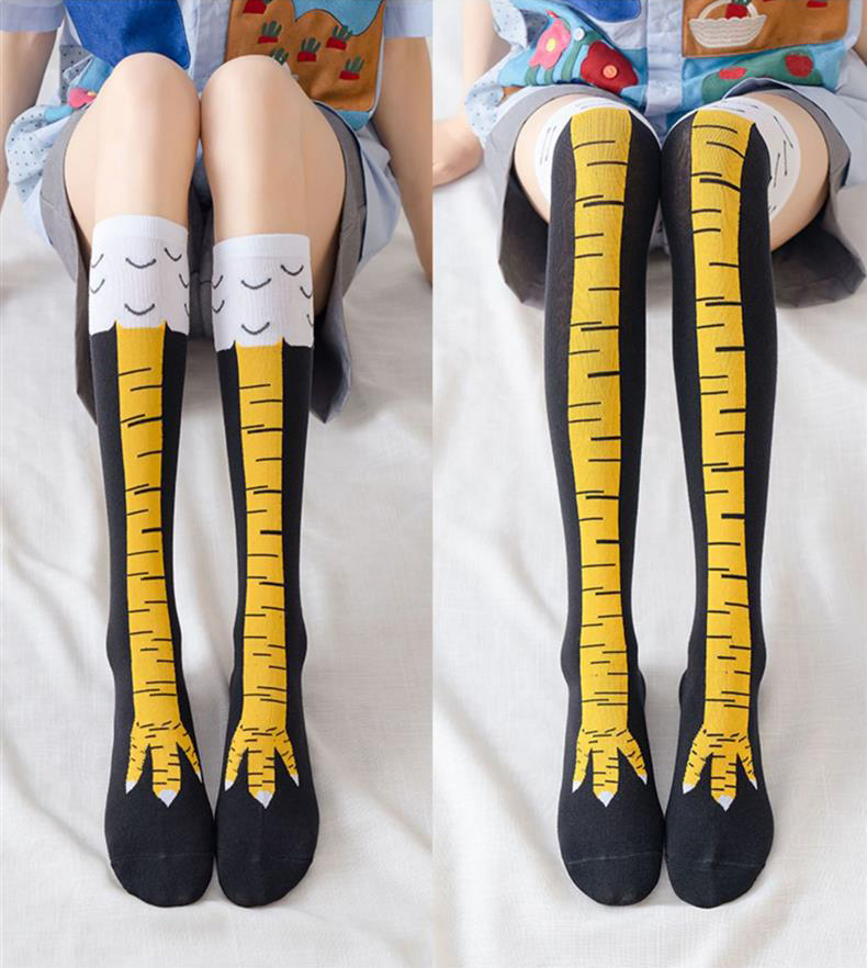 Funny Chicken Leg Socks - 1/2 paris hommes drôle 3D poulet