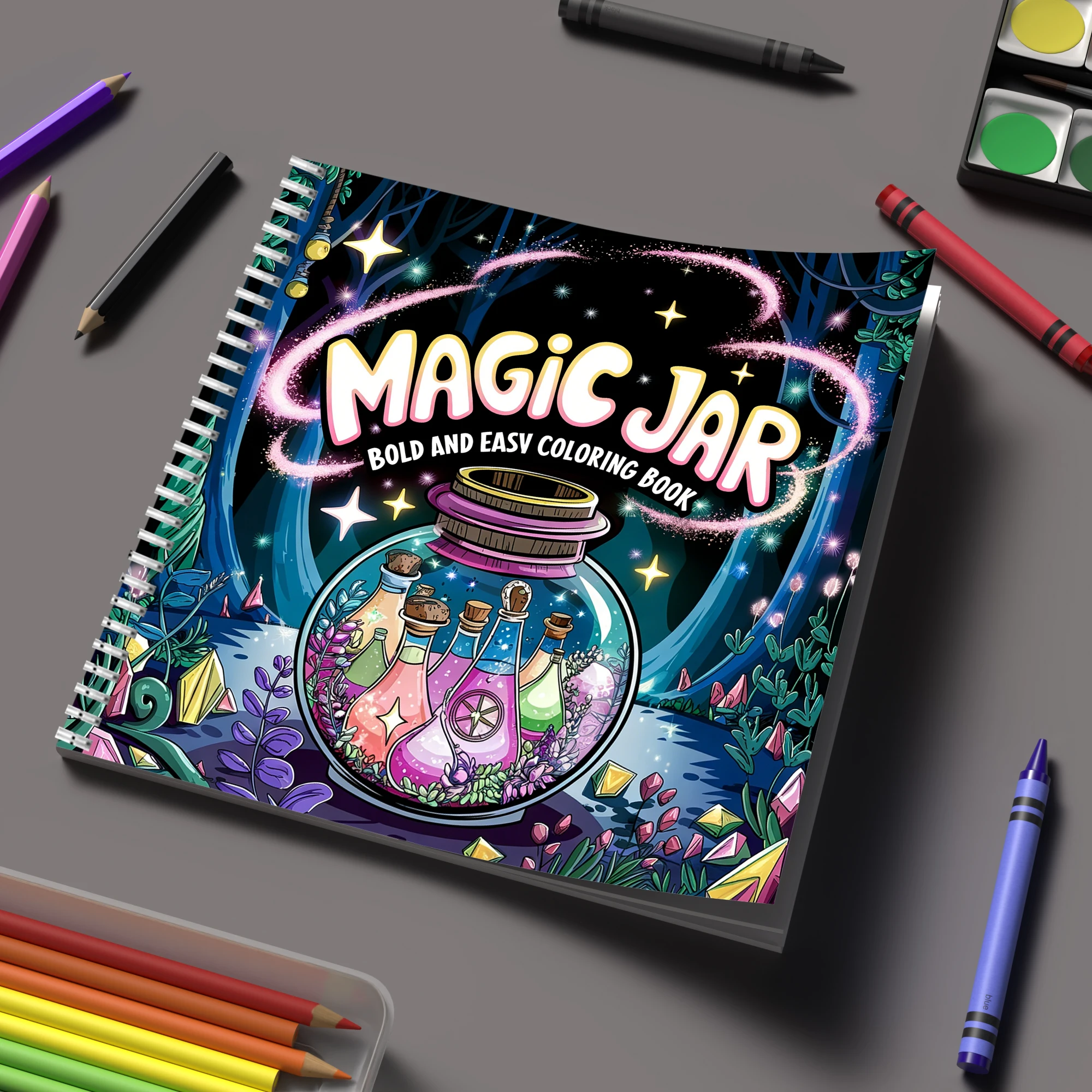 Party Supplies - Carnet de coloriage magique pour adultes,