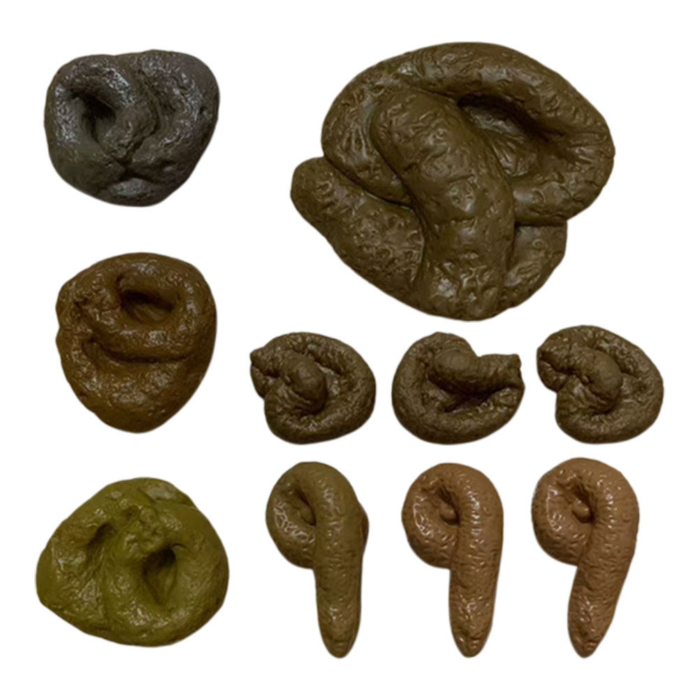 Fake Poop Gag Gift - 10 pièces, accessoires de farce en