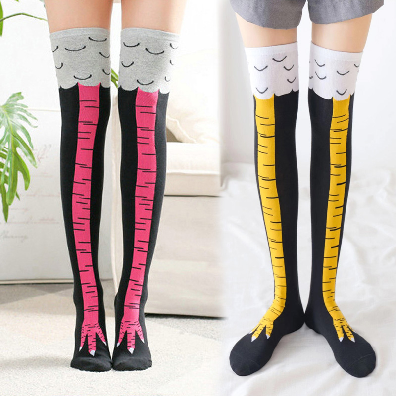 1 paires femmes imprimer genou - Funny Chicken Leg Socks avis et prix