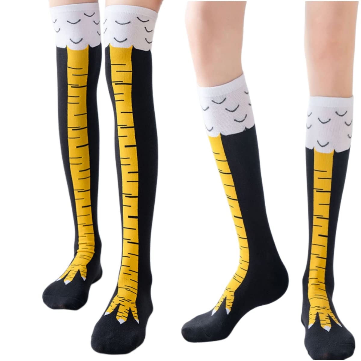 Chaussettes longues à imprimé  - Funny Chicken Leg Socks avis et prix
