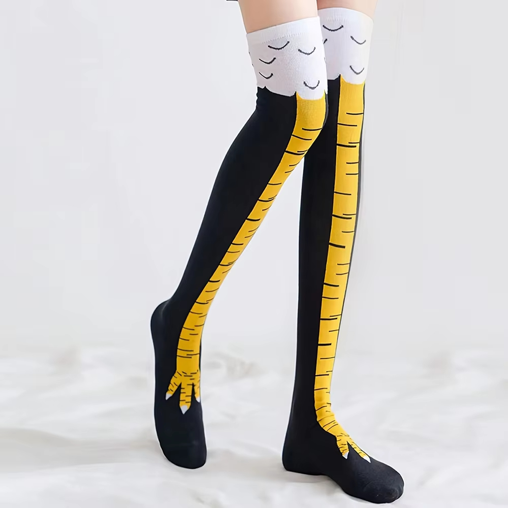 1/2 paires de chaussettes haut - Funny Chicken Leg Socks avis et prix