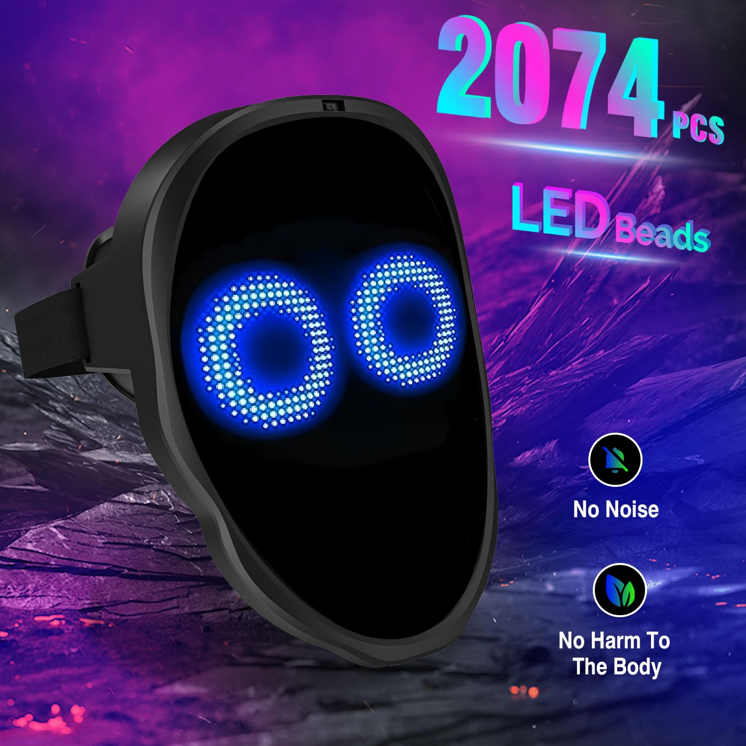 Masque lumineux LED de fête, d - Led Purge Mask Halloween avis et prix