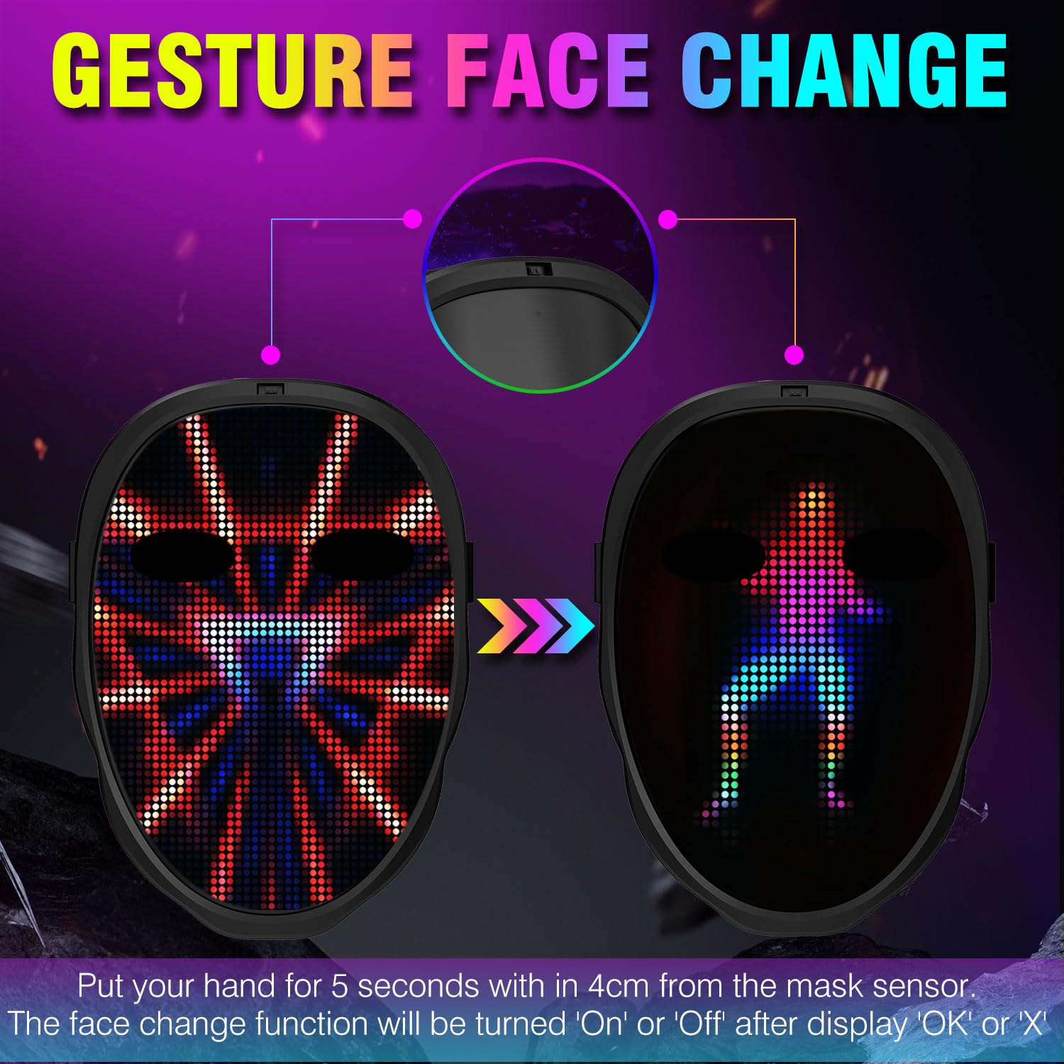 Masque lumineux LED de fête, d - Led Purge Mask Halloween avis et prix