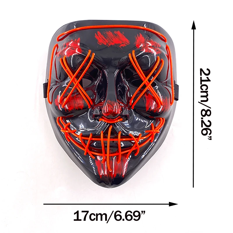 Masque lumineux à LED néon san - Led Purge Mask Halloween avis et prix