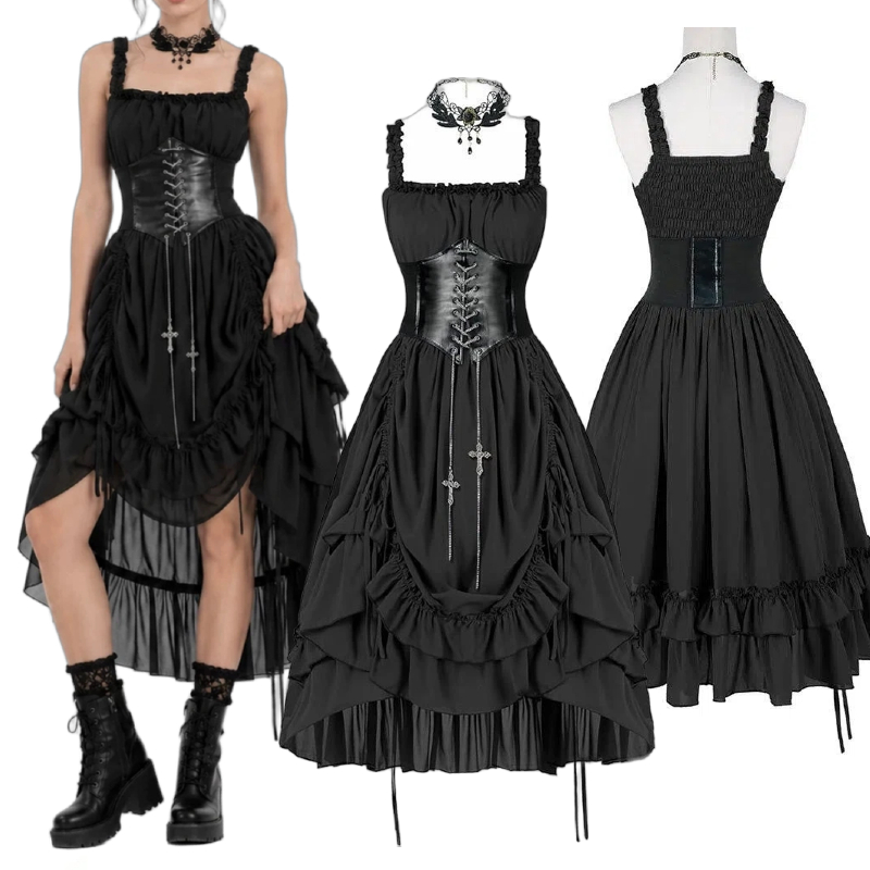 Robe Gothique Femme Corset Nui - Medieval Renaissance Dress Women avis et prix