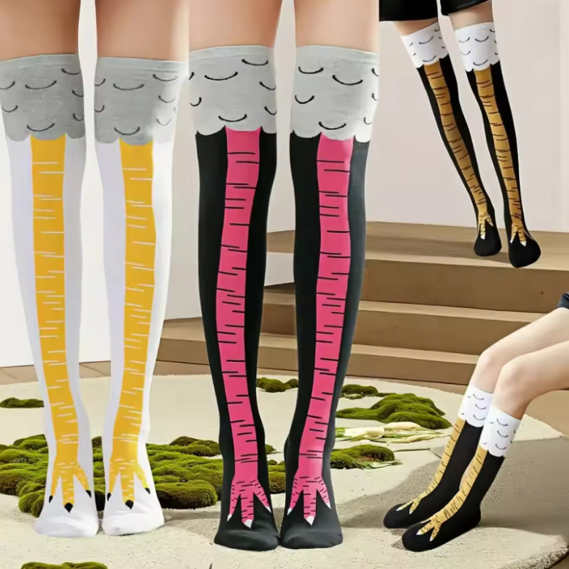 Nouvelles chaussettes hautes p - Funny Chicken Leg Socks avis et prix