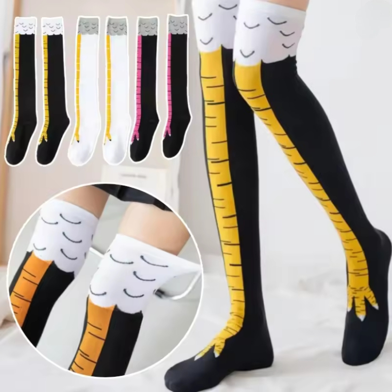 Nouvelles chaussettes hautes p - Funny Chicken Leg Socks avis et prix