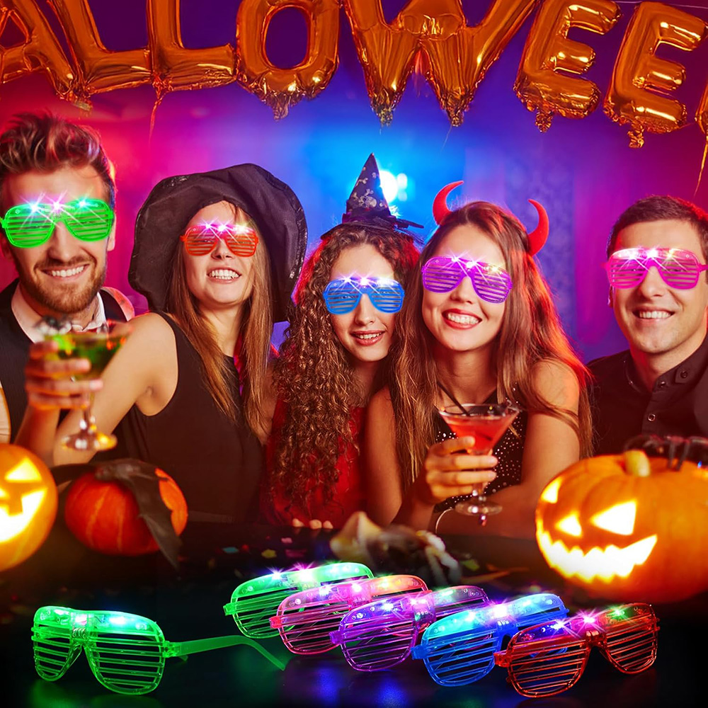Lunettes LED 6 couleurs néon b - Glow In The Dark Party Glasses avis et prix