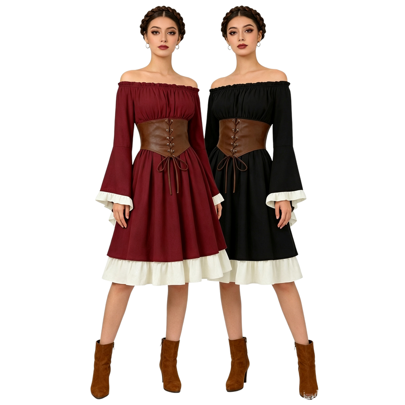 Robe midi médiévale de la Rena - Medieval Renaissance Dress Women avis et prix