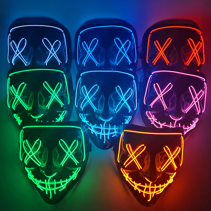 Masque de Purge Lumineux Effra - Led Purge Mask Halloween avis et prix