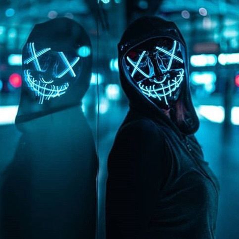 Masque de Purge Lumineux Effra - Led Purge Mask Halloween avis et prix