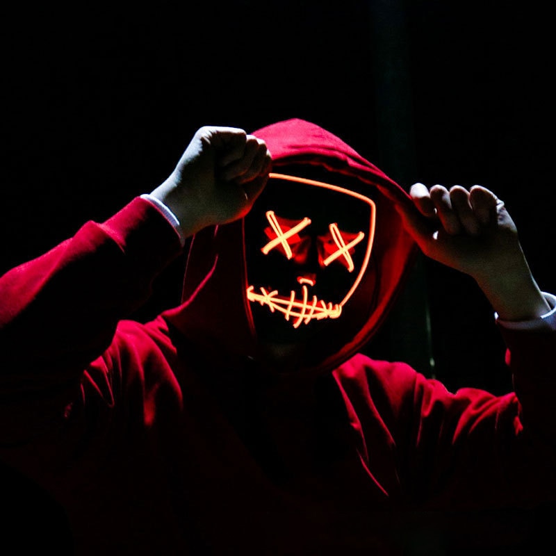Masque de Purge LED néon d'Hal - Led Purge Mask Halloween avis et prix